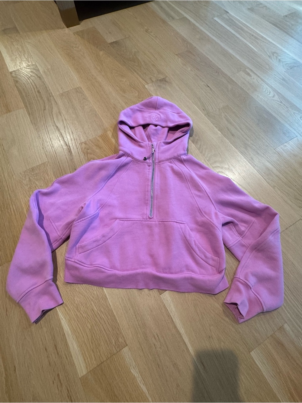 Lululemon Scuba Cropped Pink Hoodie Sweatshirt - Women's Cozy Pullover S/XS